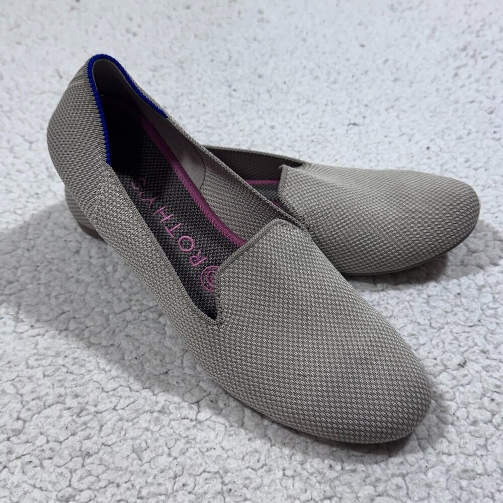 Rothy's Round Ballet Flats Solid Knit Comfort Shoes Women's Size 8 Tan